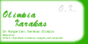 olimpia karakas business card